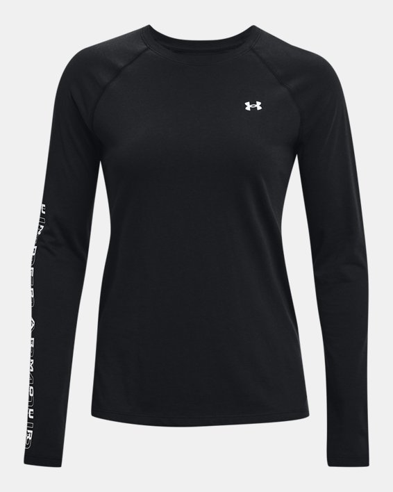 Women's UA Branded Long Sleeve, Black, pdpMainDesktop image number 4